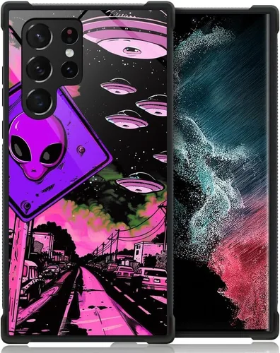 Miniatura 25 de CARLOCA Funda compatible con Samsung Galaxy S22 Ultra, increíble diseño de patrón de luz espacial nebulosa para niñas y niños, a prueba de golpes