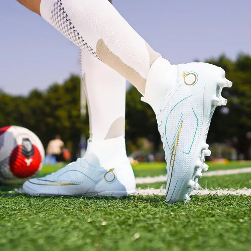 Miniatura 7 de Zapatos de fútbol para niños y niñas, para exteriores, interiores, para entrenamiento de fútbol y césped atlético