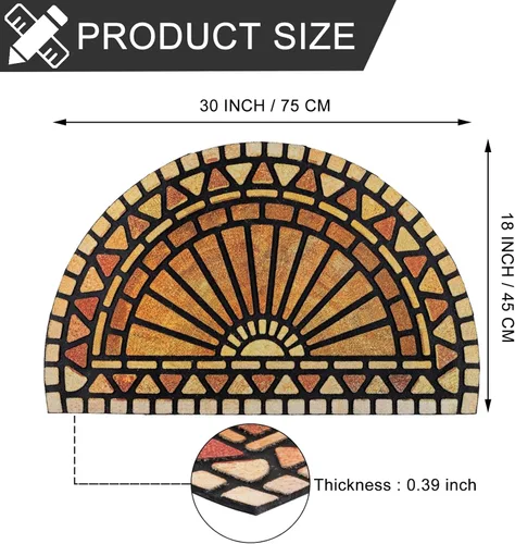 Miniatura 3 de CHICHIC Entrance Door Mat Large 24 x 36 Inch Entry Way Doormat Front Door Rugs Outdoors Heavy Duty Welcome Mat Non Slip Rubber Back Low Profile for