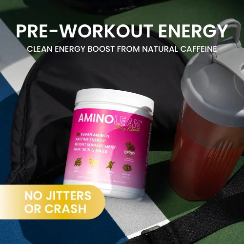Miniatura 3 de RSP NUTRITION AminoLean Pre Entrenamiento, Energía Limpia Sin Nerviosismo, Hormigueo o Caída, Apto para Veganos con Biotina Añadida para Cabello