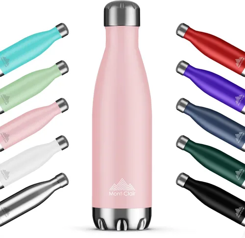 Miniatura 18 de Mont-Clair H2O - Botella de agua de acero inoxidable aislada al vacío, sin BPA, botella de bebidas frías 12 horas y calientes las 24 horas, metal