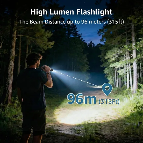 Miniatura 2 de Lepro LED Mini Flashlight High Lumens with Clip, Waterproof, Energy Saving, Portable for Outdoor, Emergency, AA Batteries Included, Tactical &