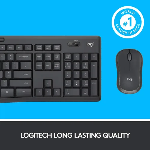Miniatura 6 de Logitech MK295 - Teclado y mouse inalámbricos silenciosos, RF inalámbrico, QWERTY, negro, 104 teclas, 2,4 GHz, rango de 32.8 ft, tecnología