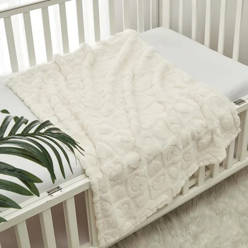 Miniatura 48 de CREVENT Manta de Felpa Sedosa y Linda para Bebé Niñas & Niños, Recién Nacidos, Bebés, Cuna, Cochecito, Silla de Paseo, Regalo Adecuado para Todas