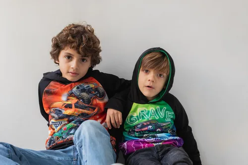 Miniatura 13 de Monster Jam Maximum Destruction El Toro Loco Grave Digger - Sudadera con capucha de forro polar para niños pequeños y grandes