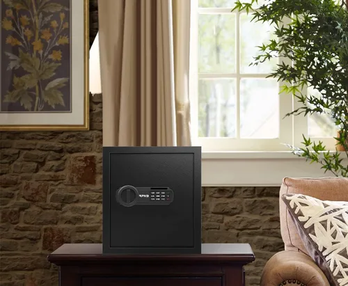 Miniatura 2 de RPNB Caja fuerte y con cerradura de lujo, caja de seguridad con teclado digital, caja fuerte pequeña de aleación de acero, bloqueo de teclado