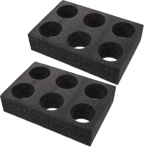 Angoily Paquete de 2 portadores de bebidas para 6 tazas para entrega, bandeja de café reutilizable para bebidas calientes o frías, portavasos para