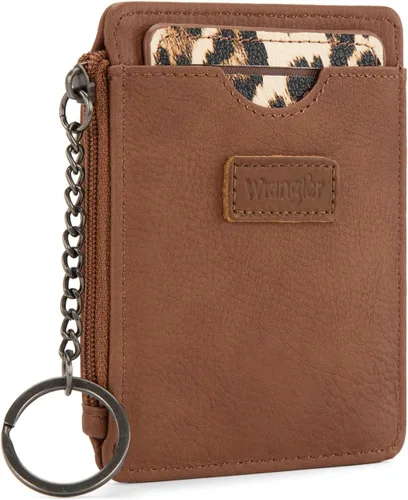 Miniatura 8 de Montana West X Wrangler - Tarjetero para mujer, con bloqueo RFID, llavero con ventana de identificación y bolsillo con cremallera para monedas