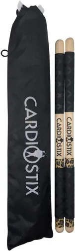 Miniatura 8 de CardioStix Paquete de 8.5 oz de baquetas de batería cardio de doble agarre de mayor peso (1 PAR) Premium de madera de nogal americano Batería