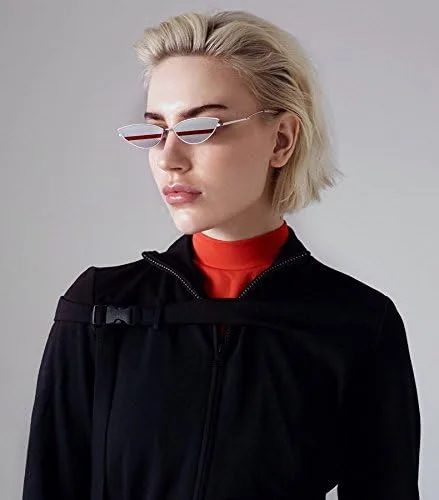 Miniatura 7 de FEISEDY Gafas de sol de diseñador de moda Retro pequeños pétalos forma arco templo diseño B2298