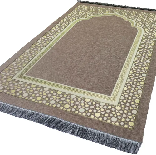 Miniatura 5 de Modefa Tapete de oración islámica turca, felpilla tejida fina, Sajjadah, intrincada alfombra de oración para Ramadán, regalo de Eid de Ramadán
