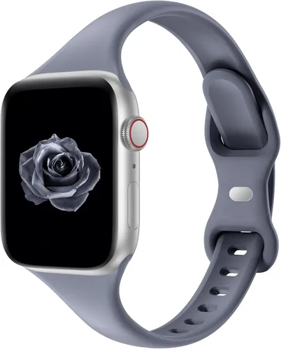 Miniatura 33 de Acrbiutu - Correas compatibles con Apple Watch de 38, 40, 41, 42, 44, 45, 46 y 49 mm, delgada, de silicona, para iWatch serie Ultra, 10, 9, 8, 7, 6