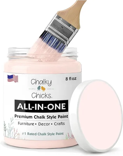 Miniatura 139 de Chalky Chicks - Pintura mate a la tiza, no requiere lijado, 4 onzas líquidas, color gris oscuro (Gun Metal Gray), para muebles, pintura sin Gris