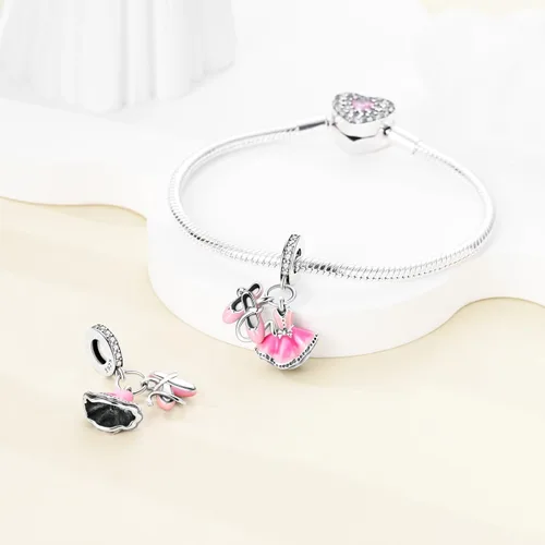 Miniatura 180 de Hapour Dijes de plata de ley 925 para pulseras, collar, joyería europea, colgante de cuentas para mujeres y madres