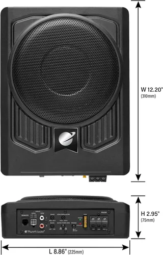 Miniatura 4 de Planet Audio P8AWK Subwoofer para Automóvil Alimentado de Perfil Bajo de 8 Pulgadas Bajo el Asiento - 800 Watts de Alta Potencia, Amplificador