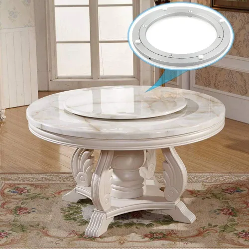 Miniatura 7 de Plataforma Giratoria de Aluminio Resistente Heavy Duty Lazy Susan con Rodamiento Giratorio Placa Giratoria Hardware para Mesa de Comedor