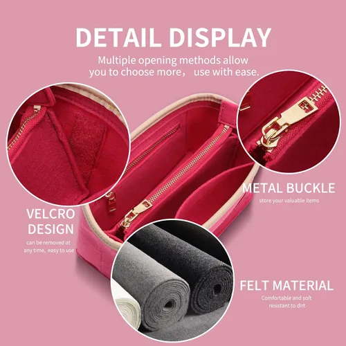 Miniatura 2 de Doxo Organizador de bolso organizador de bolsas para bolso y bolso bolsa en bolsa perfecto para Speedy 20 y más rosa-S