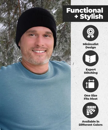 Miniatura 7 de Gorro 100% algodón para hombre, moderno y elegante, cálido y cómodo para el uso diario