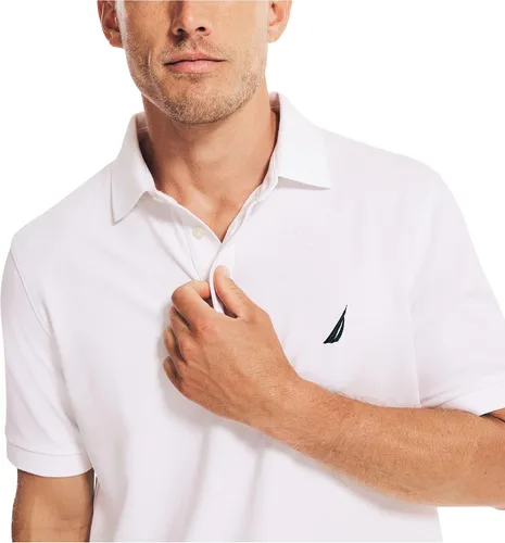 Miniatura 4 de Nautica Polo piqué de algodón elástico sólido para hombre
