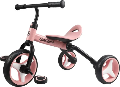 Miniatura 11 de YGJT Triciclo 4 en 1 para niños pequeños de 2 a 5 años, triciclos plegables para niños pequeños con asiento ajustable y pedal extraíble, juguetes
