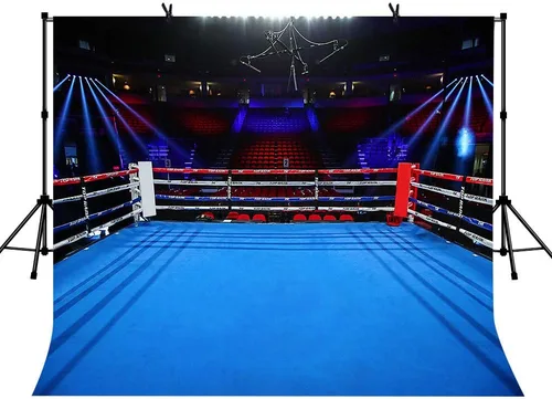 Miniatura 7 de Telones de fondo de anillo de boxeo para fotografía de 5 x 3 pies, para niños, niños, fiesta de cumpleaños, retrato de adultos, cartel de fiesta