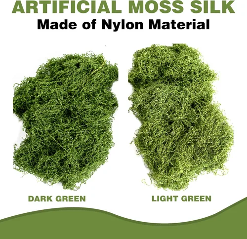 Miniatura 4 de Musgo verde falso de 5.3 onzas – Musgo artificial preservado. Perfecto para manualidades, decoración de bricolaje, mantillo en macetas, jardines