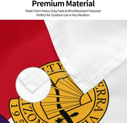 Miniatura 6 de Bandera de Sierra Vista, bandera de Arizona, 4 x 6 pies, banderas de doble cara para exteriores, bandera duradera para decoración del hogar, patio