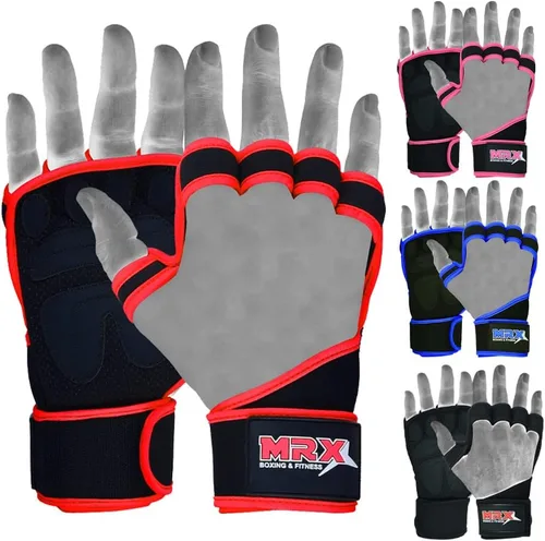 Miniatura 8 de MRX BOXING & FITNESS Guantes de entrenamiento para hombres y mujeres, guantes de levantamiento de pesas ventilados con muñequeras, protección