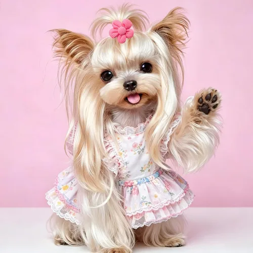 Miniatura 7 de 60pcs Dog Hair Bows with Rubber Bands – Handmade Mix of Bows and Flowers, Small Puppy Grooming Accessories for Yorkie & Tiny Dogs