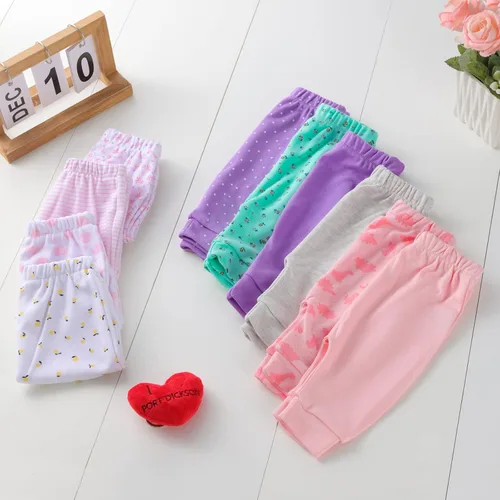 Miniatura 8 de Pantalones de bebé suaves y cómodos 100% algodón para bebés niños y niñas con amplio espacio para pañales de 0 a 12 meses