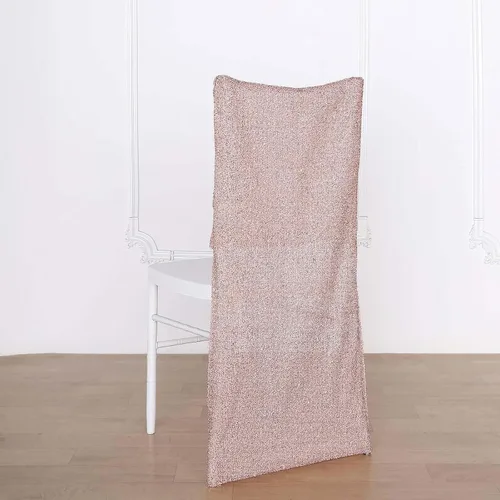 Efavormart My Dreamy - Funda para silla de elastano, lavable, para banquetes de boda, comedor, fiesta, eventos, color rubor, oro rosa