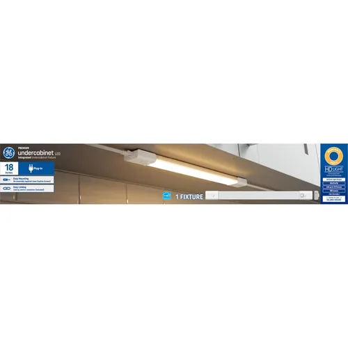 Miniatura 14 de GE Lámpara LED HD+ para debajo del gabinete, accesorio de perfil delgado integrado enlazable para cocinas, color blanco cálido, enchufable, 24