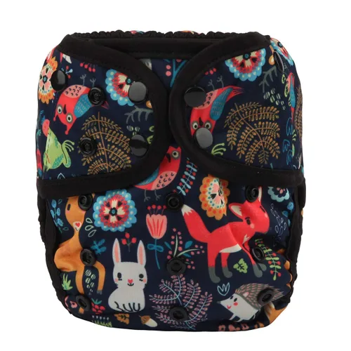 Pañal para bebé, talla única, 8 libras a 36 libras (búho conejo zorro)