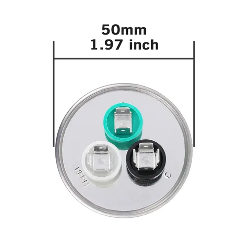 Miniatura 3 de VEXUNGA - 25/5 uF 25+5 MFD 370V o 440V Condensadores redondos de arranque dual 25 5 uF 370 440 Volt VAC CBB65 Condensadores para acondicionador
