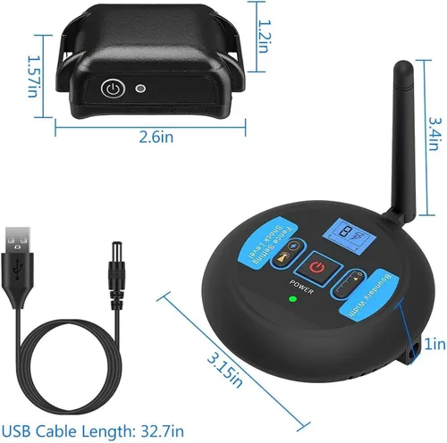 Miniatura 8 de Collar de entrenamiento eléctrico inalámbrico para perros 2 en 1, seguro y eficaz para vibrar/impactar, sistema de contención de mascotas, collar