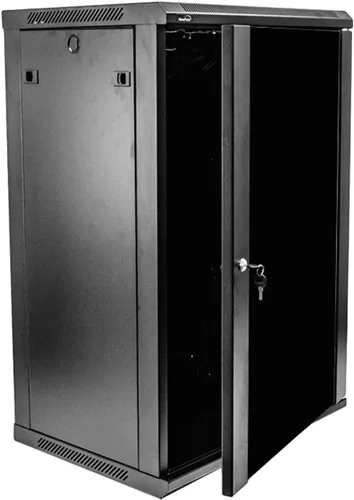 Miniatura 11 de Navepoint 9U Deluxe IT - Gabinete para montaje en pared, 19 pulgadas, rack de red de servidores con puerta de vidrio con bloqueo, 24 pulgadas