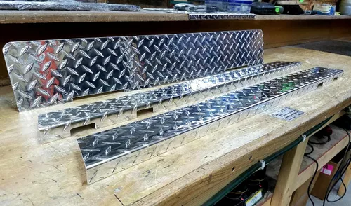 Miniatura 2 de J & O Carts Parts Se adapta a YAMAHAA G2/G9 carrito de golf de aluminio con placa de diamante lateral y placa de patada