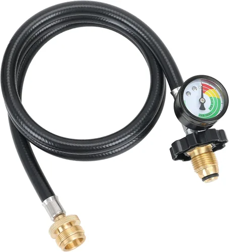 ATKKE Conjunto de Adaptador de Manguera de Calentador de 4 Pies F273704 de Repuesto con Medidor, Compatible con Buddy Heater MH9B MH18B Series,