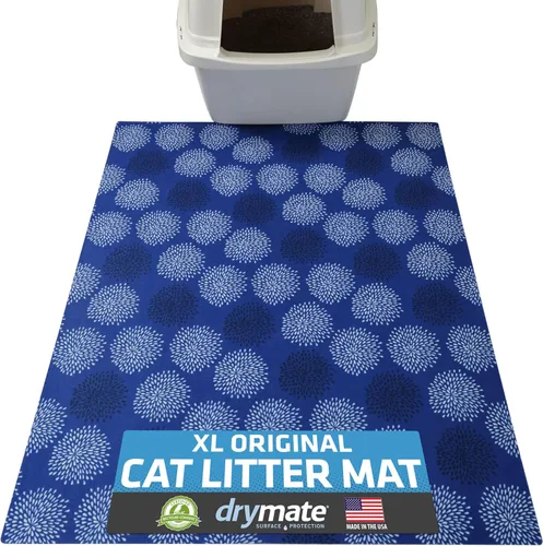 Miniatura 24 de Drymate - Tapete para gatos, contra desorden de caja de arena, a prueba de orina, absorbente/impermeable, 20 x 28 pulgadas, azul
