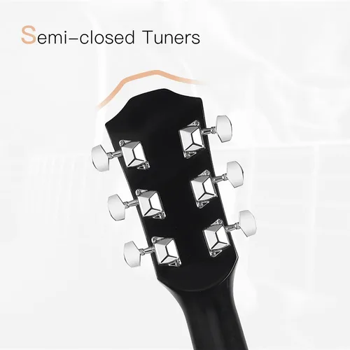 Miniatura 6 de Guitarra acústica de concierto WINZZ AF227A de 39 pulgadas con kit completo, enredadera delicada