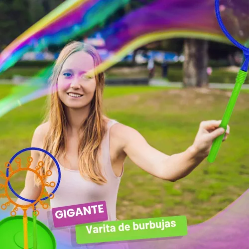 Miniatura 2 de OleOletOy Juego de varitas de burbujas gigantes: juguete para niños y adultos para hacer burbujas, diversión al aire libre y actividades interiores