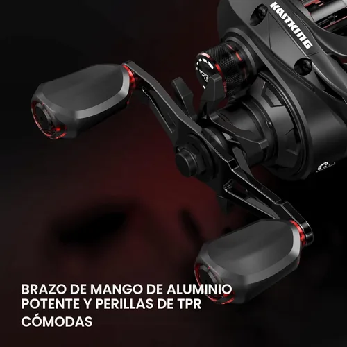 Miniatura 8 de KastKing Carrete de pesca Brutus Baitcasting, marco de grafito, relación de engranajes 7.2:1, rodamientos de bolas de acero inoxidable blindados