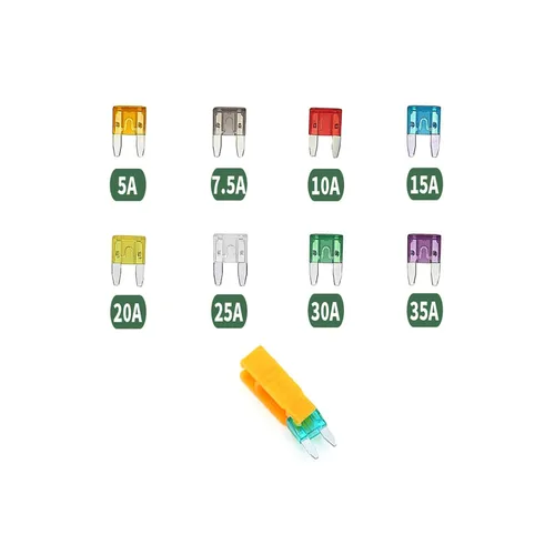 Miniatura 7 de Kit surtido de fusibles tipo mini cuchilla para automóvil, camión, 81 piezas + 3 piezas en línea de calibre 14 mini portafusibles