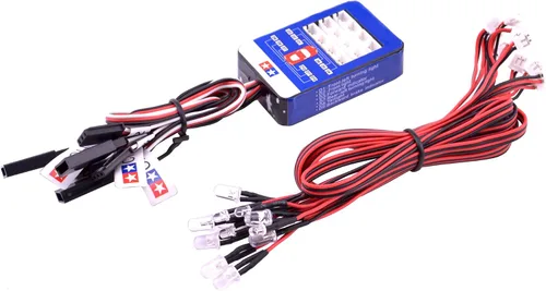 12 RC Car LED Kit de iluminación de freno de dirección simulación luz flash para modelos a escala 1/10 Yokomo Tamiya HSP HPI AXIAL RC4WD Traxxas