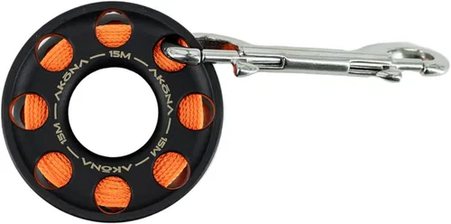 Miniatura 6 de AKONA Boya de marcador de superficie prémium para buceo, buceador de señales, buceo SMB y boya para superficie, carrete de 65 pies Naranja