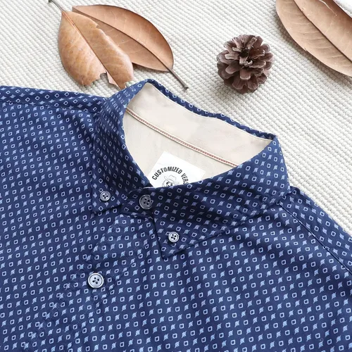 Miniatura 2 de Dubinik - Camisas de manga corta para hombres, material 100% de algodón, diseños a cuadros, estilo informal, con botones y bolsillo