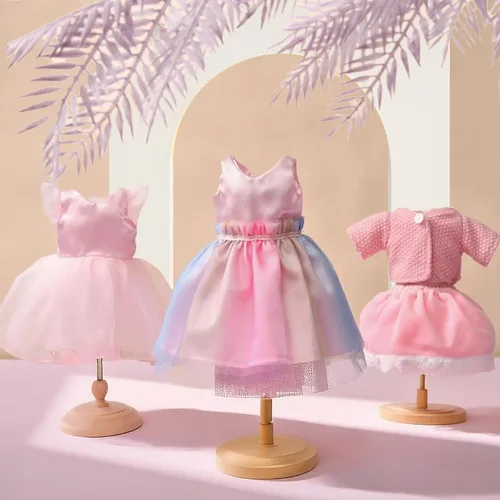 Miniatura 8 de Juguetes de Animales de Peluche Muñeca de Unicornio para Niñas - Muñeca Bailarina Bolsa de Transporte de Felpa 3 Juegos de Accesorios de Tela