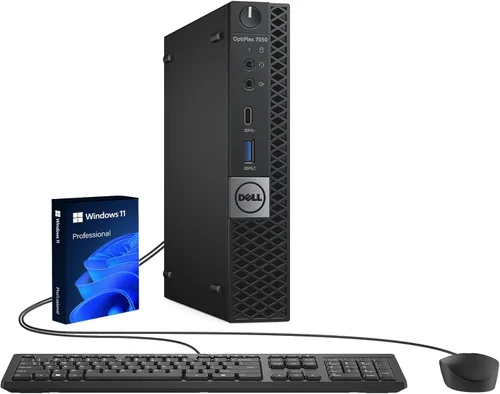 Dell OptiPlex 7050 Mini computadora de escritorio, Intel Core i5-7500T hasta 3.3 GHz, 8 GB de RAM, 256 GB SSD, Wi-Fi y Bluetooth, Windows 11 Pro,