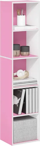 Miniatura 97 de Furinno - Estantería abierta reversible de 5 cubos, color blanco y rosado, 11069WH/PI Blanco/Rosa