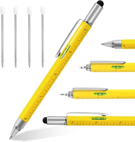 Miniatura 8 de Geniales regalos de bolígrafos para hombres, gadget de bolígrafo tecnológico multiherramienta 6 en 1 para él, regalo divertido para Navidad, Día